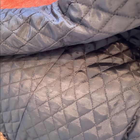 Vintage Red Suede Jacket with Black Curly Lamb Hair. Christmas Coat. - Picture 7 of 7